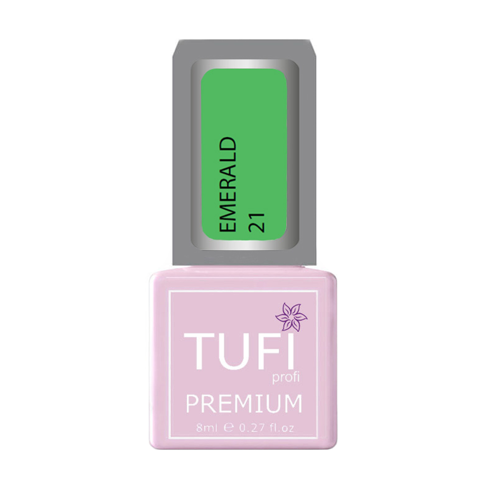 Гель-лак для нігтів Tufi profi Premium Emerald 21 Кіберпанк, 8 мл