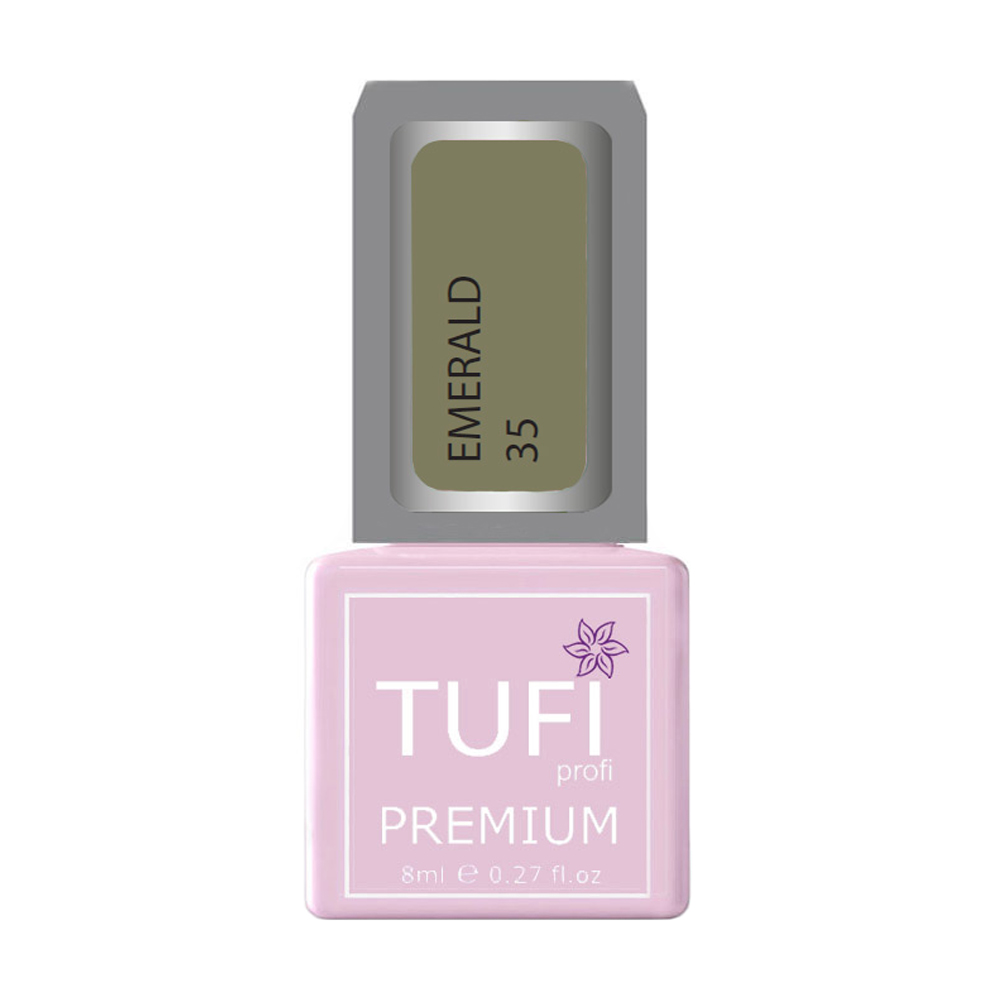 Гель-лак для нігтів Tufi profi Premium Emerald 35 Незрілий горіх, 8 мл