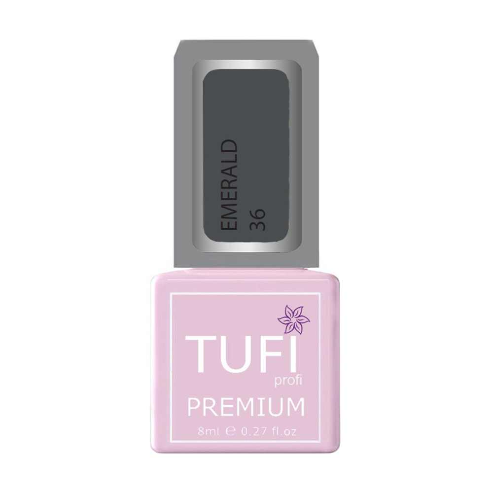 Гель-лак для нігтів Tufi profi Premium Emerald 36 Нічне стебло, 8 мл