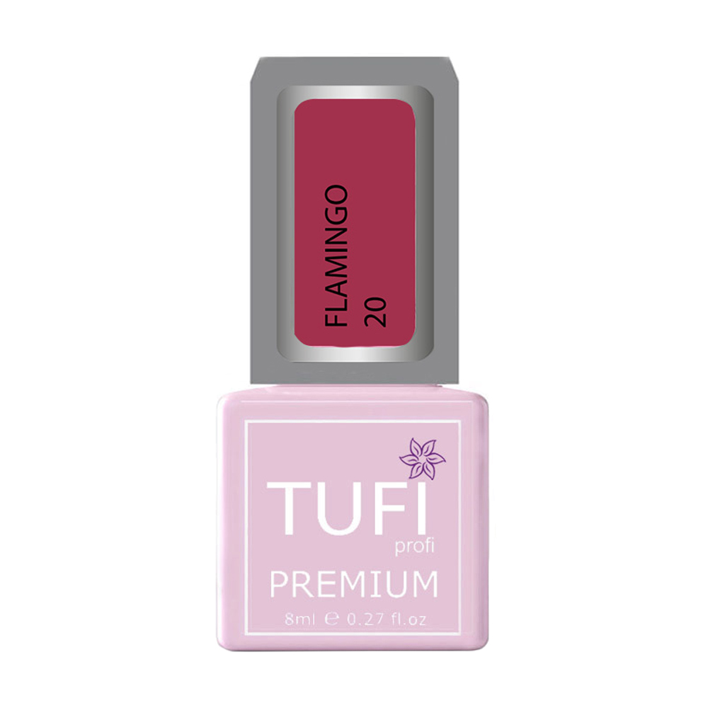 Гель-лак для нігтів Tufi profi Premium Flamingo 20 Спокійний рожевий, 8 мл