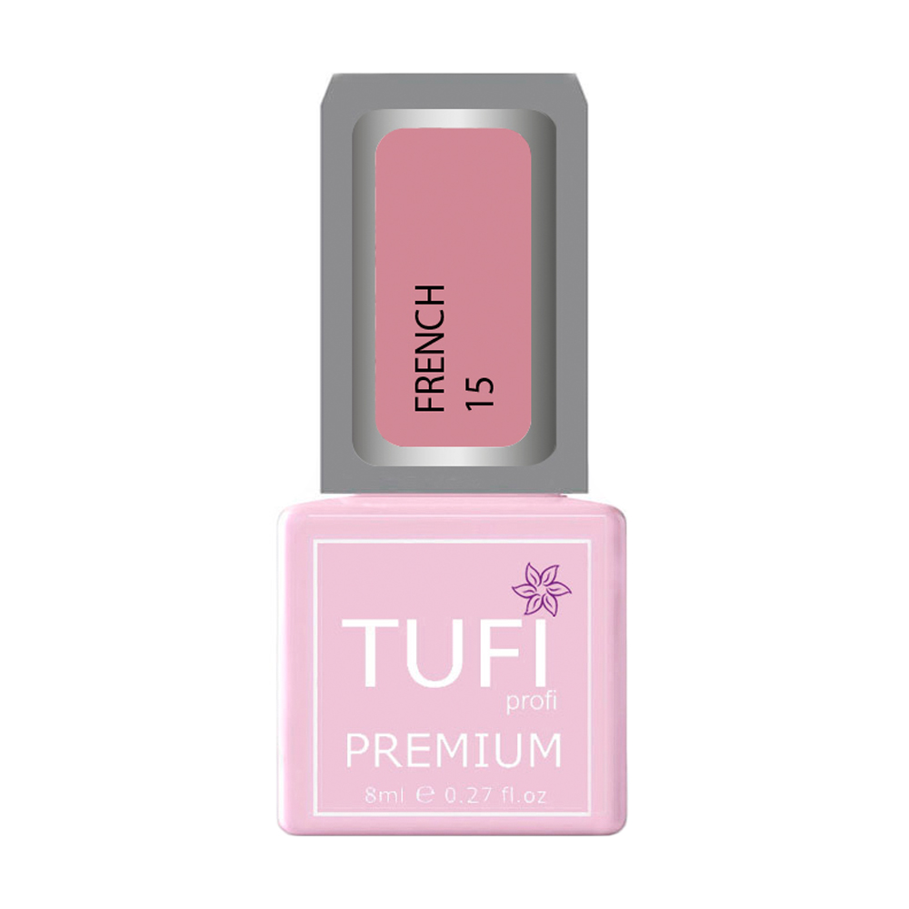 Гель-лак для нігтів Tufi profi Premium French 15 Ніжність, 8 мл