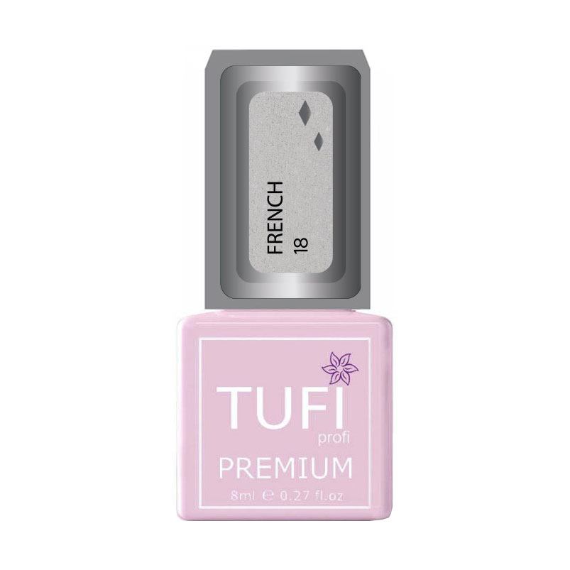 Гель-лак для нігтів Tufi profi Premium French 18 Перламутровий серпанок, 8 мл