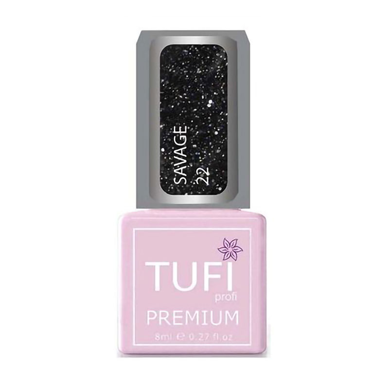 Гель-лак для нігтів Tufi profi Premium Savage 22 Світловідбивний Рим, 8 мл