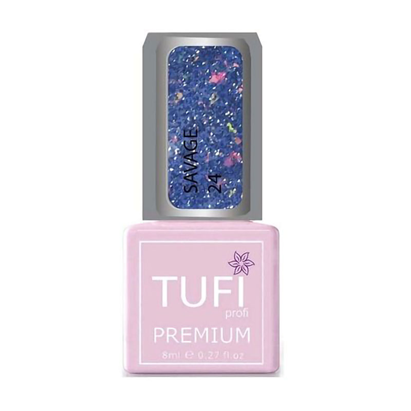 Гель-лак для нігтів Tufi profi Premium Savage 24 Світловідбивний Лондон, 8 мл