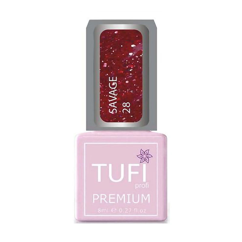 Гель-лак для нігтів Tufi profi Premium Savage 28 Світловідбивний Буенос-Айрес, 8 мл
