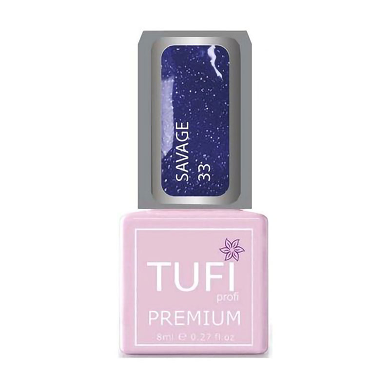 Гель-лак для нігтів Tufi profi Premium Savage 33 Світловідбивний Рейк'явік, 8 мл
