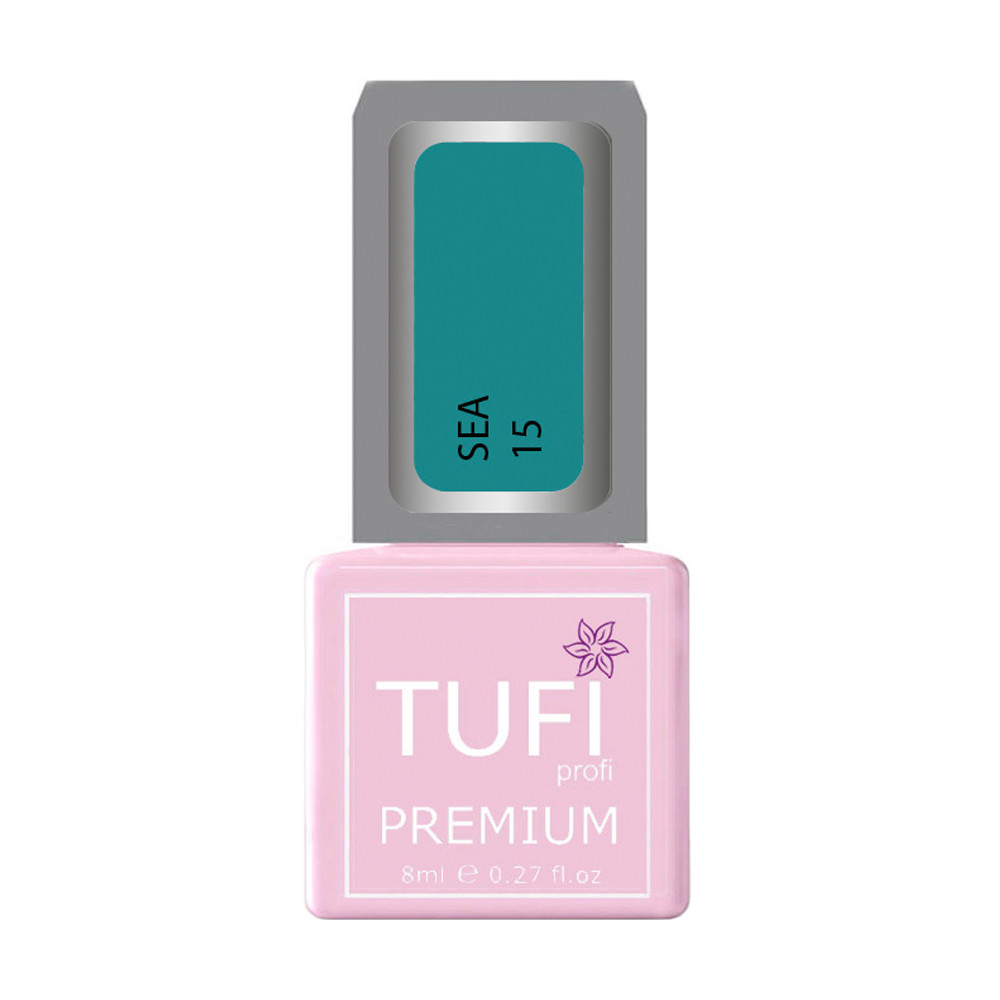 Гель-лак для нігтів Tufi profi Premium Sea 15 Лазурний, 8 мл