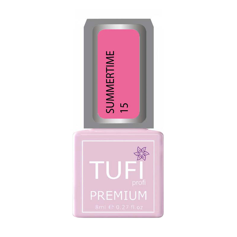 Гель-лак для нігтів Tufi Profi Premium Summertime, 15 Фуксія, 8 мл