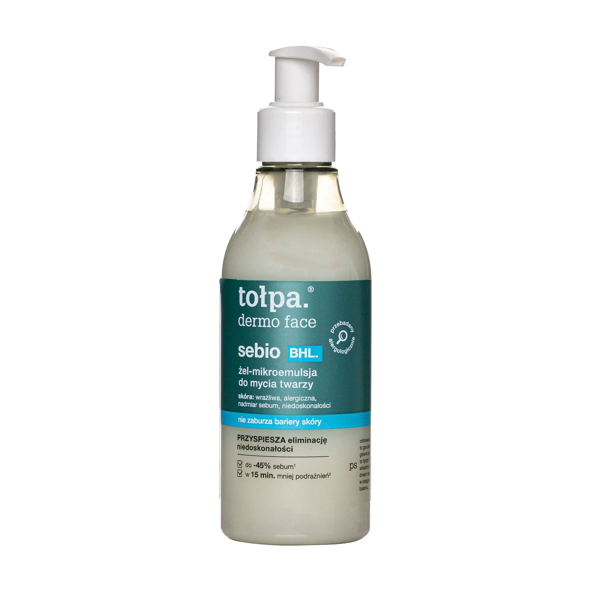 Гель-мікроемульсія для вмивання Tolpa Dermo Face Sebio BHL Gel-MicroEmulsion, 195 мл