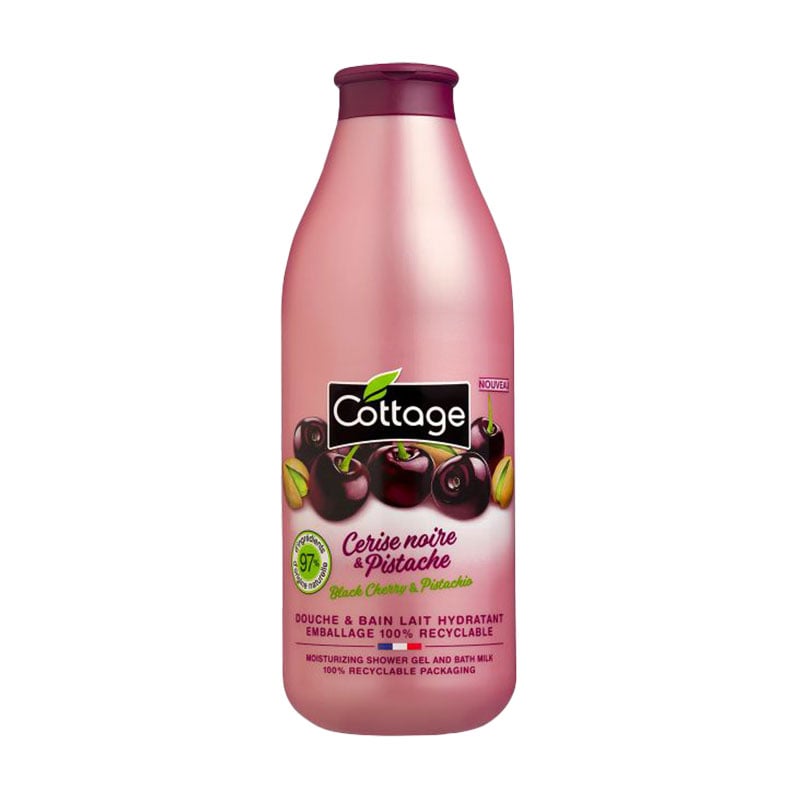 Гель-молочко для душу Cottage Black Cherry &amp; Pistachio Shower Gel &amp; Bath Milk, 750 мл