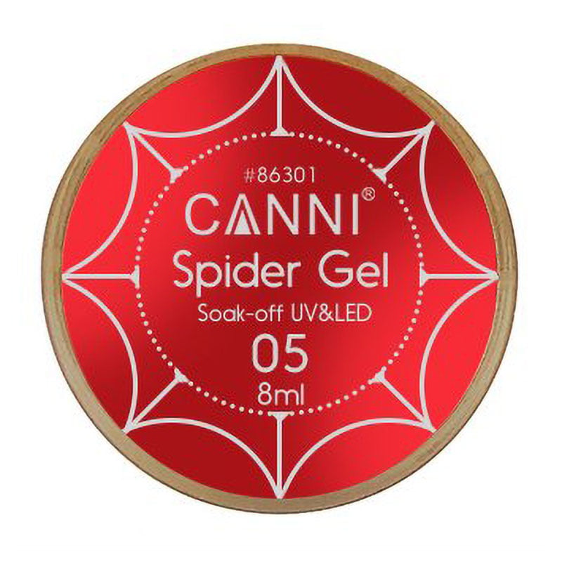 Гель-павутинка Canni 3D Spider Gel Soak-off UV&amp;Led 05 червоний, 8 мл