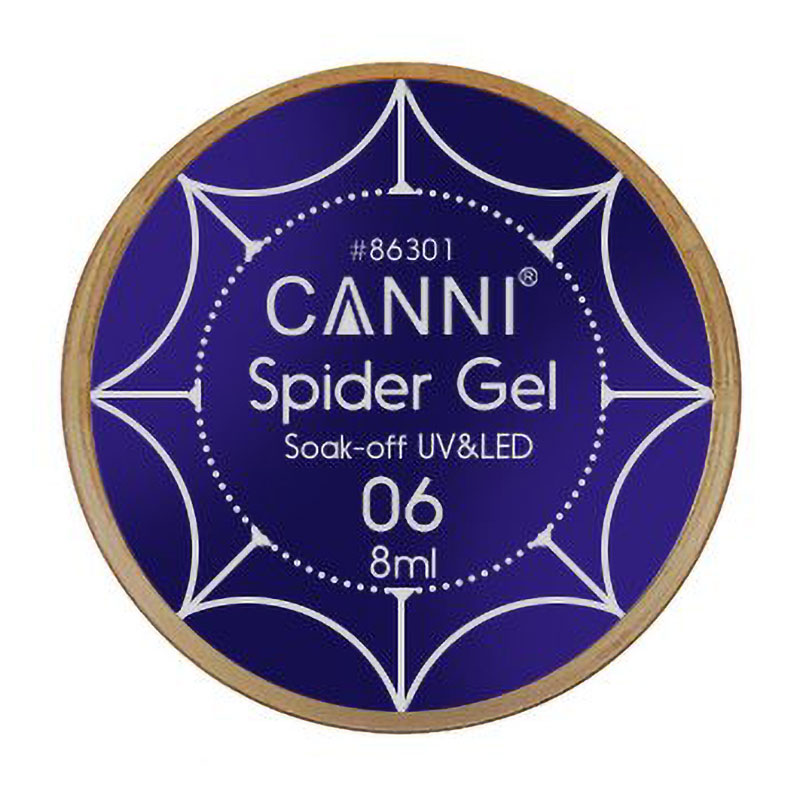 Гель-павутинка Canni 3D Spider Gel Soak-off UV&amp;Led 06 бузковий, 8 мл