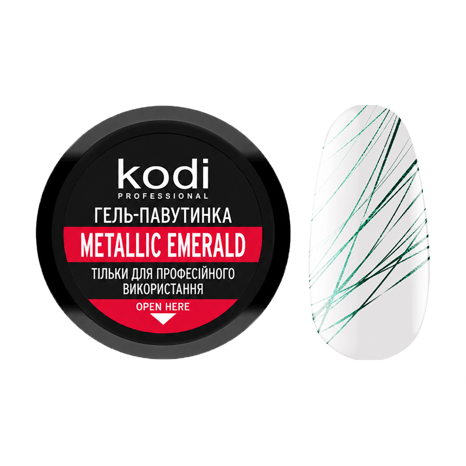 Гель-павутинка для нігтів Kodi Professional Spider Gel, Metallic Emerald, 4 мл
