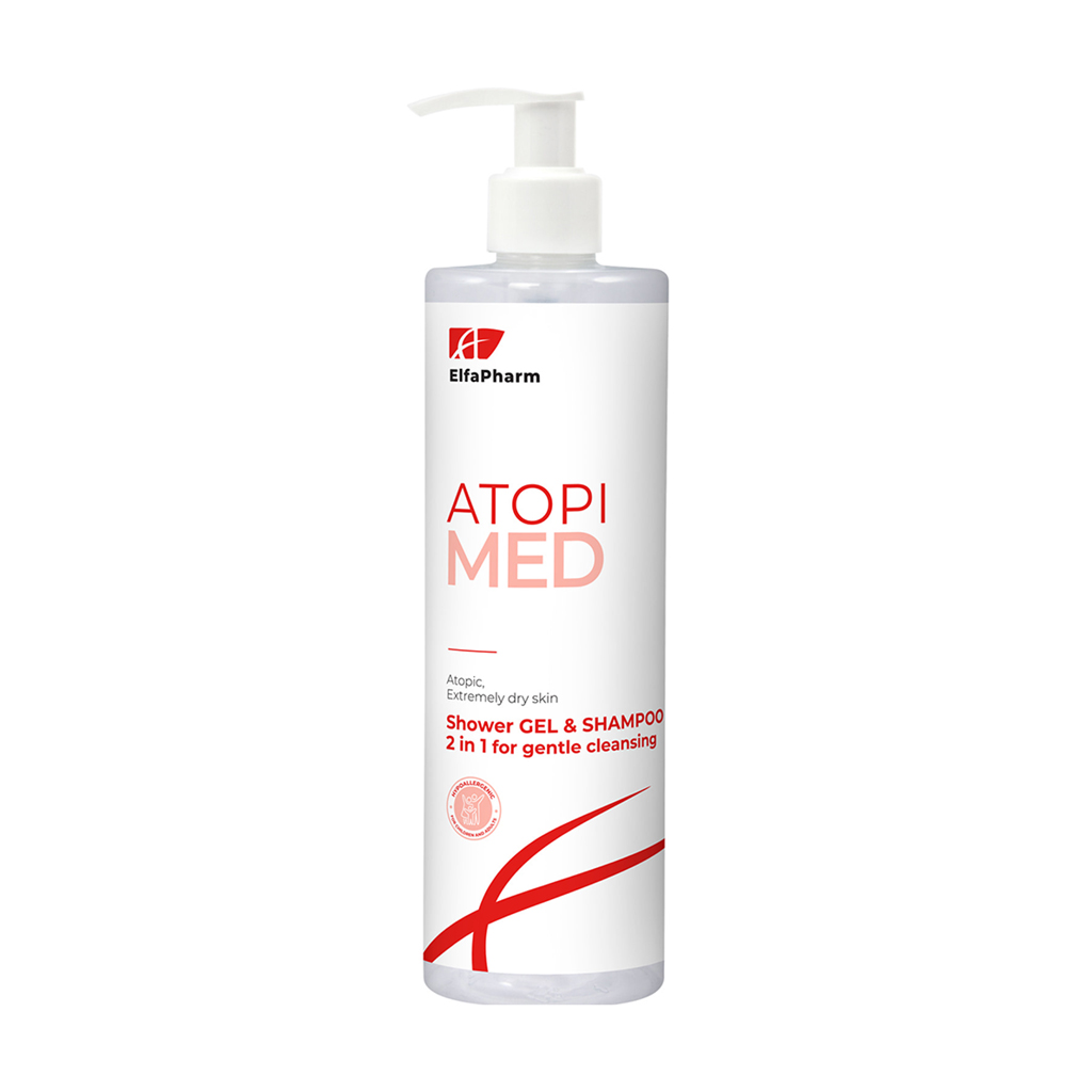 Гель-шампунь 2 в 1 Elfa Pharm Atopi Med Shower Gel, 400 мл