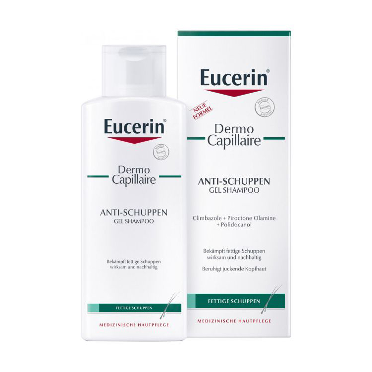 Гель-шампунь проти лупи Eucerin DermoCapillaire Anti-Dandruff Gel Shampoo для жирної шкіри голови, 250 мл