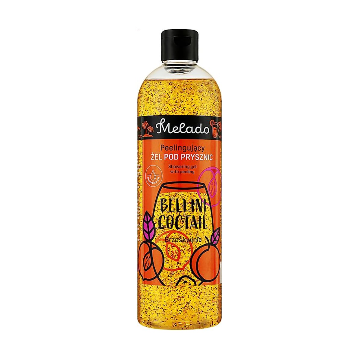 Гель-скраб для душу Melado Shower Gel Bellini Coctail Белліні, 500 мл