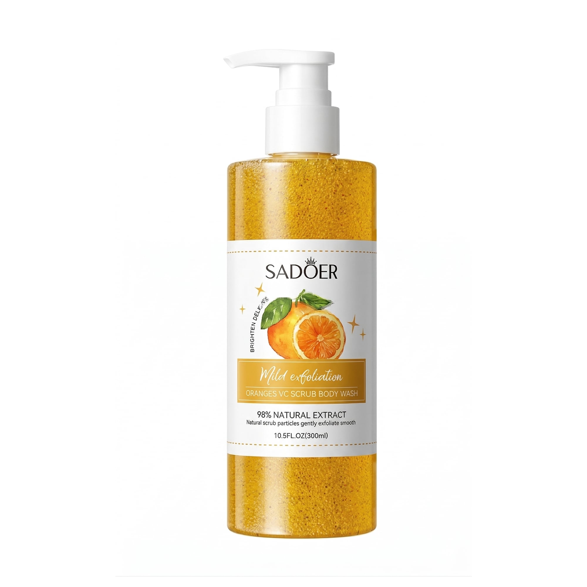 Гель-скраб для тіла Sadoer Orange Body Scrub Body Wash, 300 мл