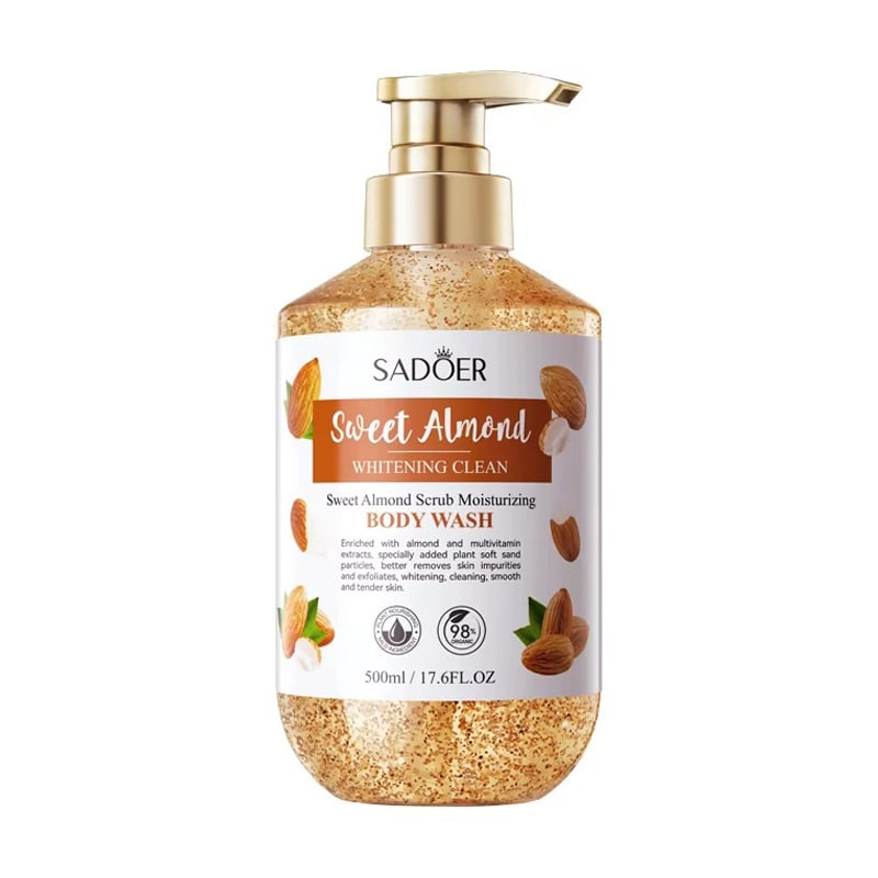 Гель-скраб для тіла Sadoer Sweet Almond Body Scrub Body Wash, 500 мл
