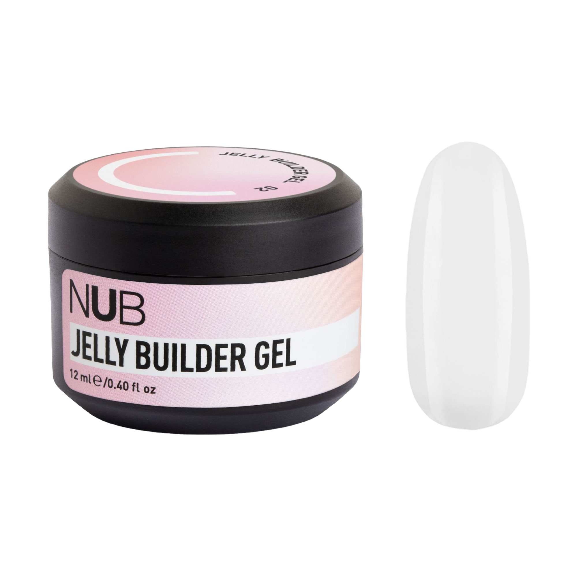 Гель-желе для моделювання нігтів та добудовування кутів NUB Jelly Builder Gel 02, 12 мл