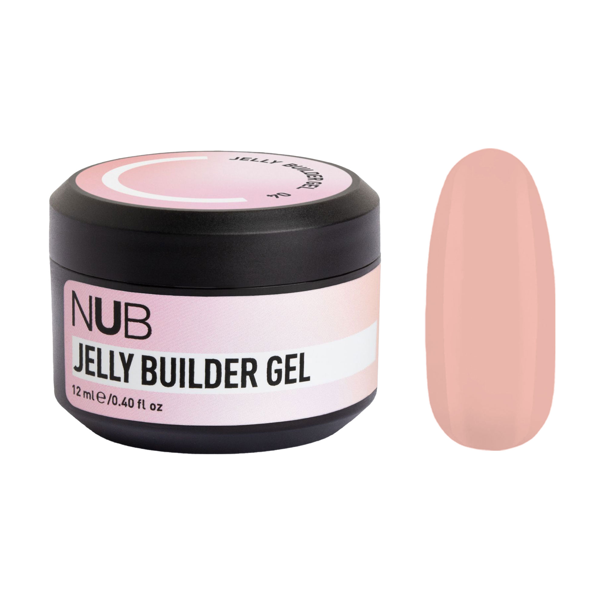 Гель-желе для моделювання нігтів та добудовування кутів NUB Jelly Builder Gel 04, 12 мл