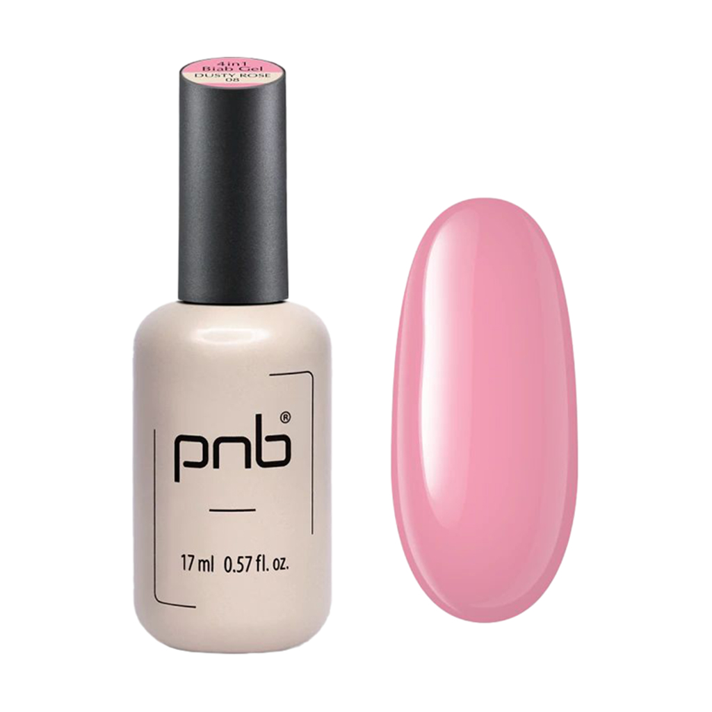 Гелеве укріплення для нігтів PNB 4 in 1 Biab Gel 08 Dusty Rose, 17 мл