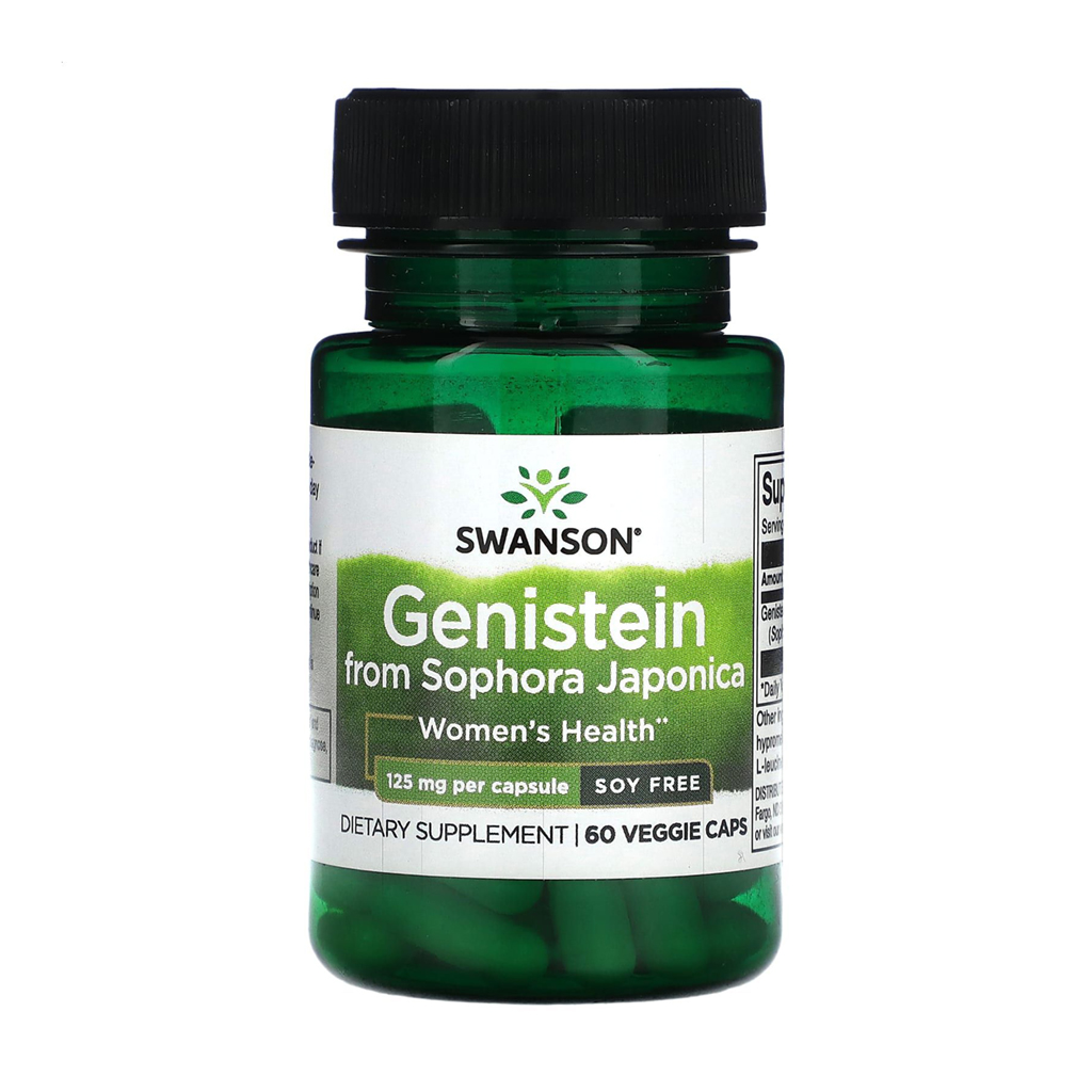 Геністеїн із софори японської Swanson Genistein from Sophora Japonica, 125 мг, 60 вегетеріанських капсул