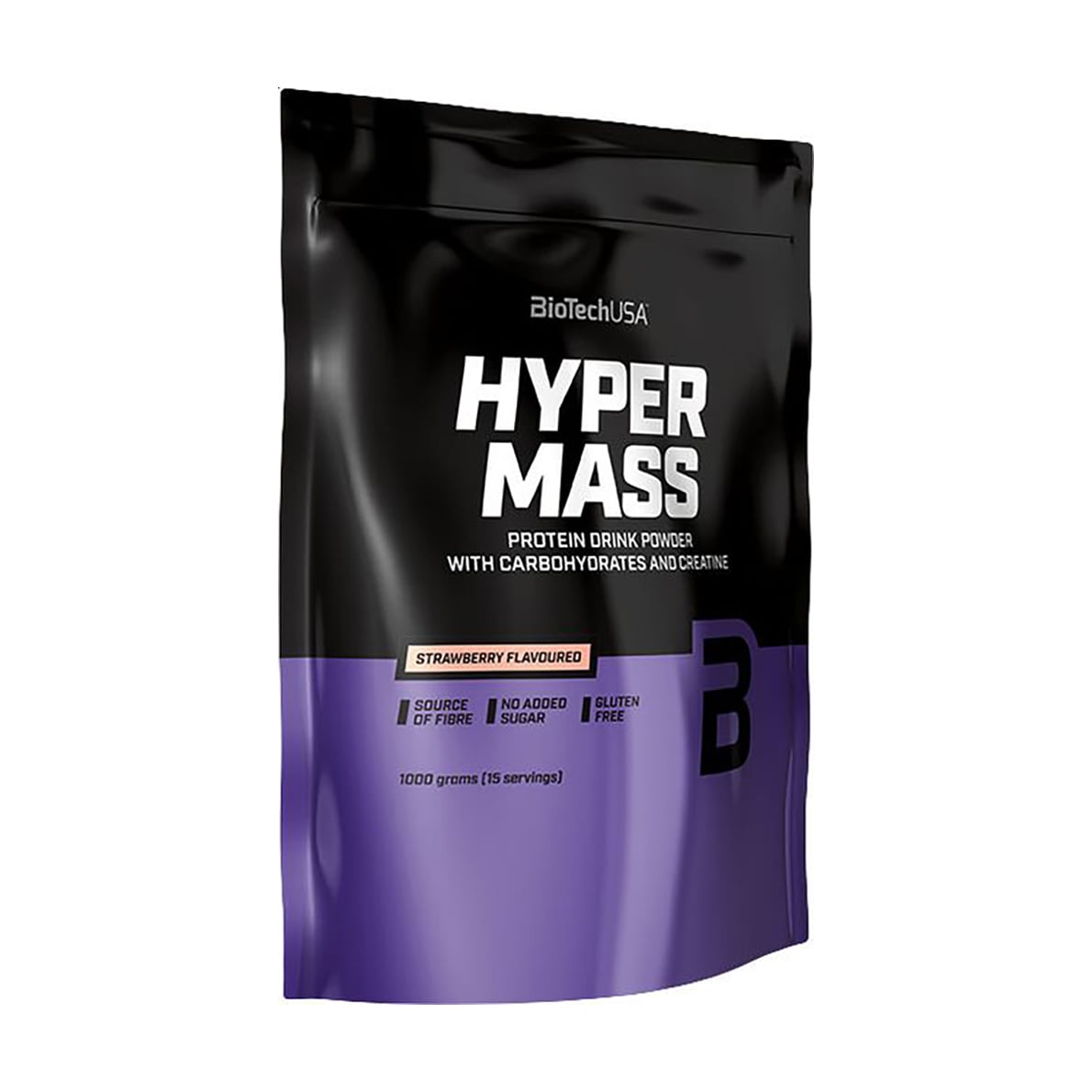 Гейнер BioTechUSA Hyper Mass Полуниця, в порошку, 1 кг