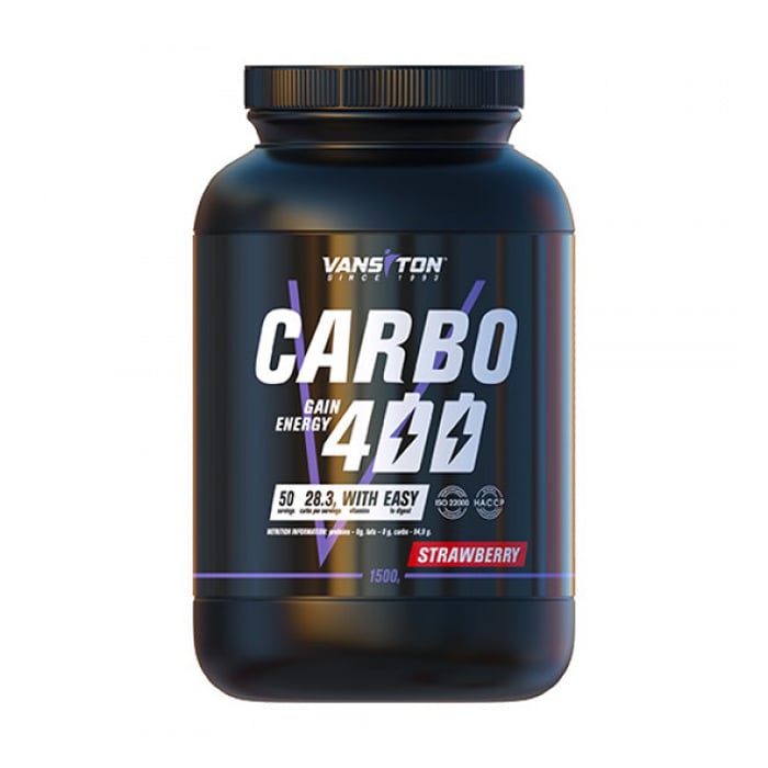Гейнер Карбо 400 Vansiton Carbo 400 Полуниця, в порошку, 1.5 кг