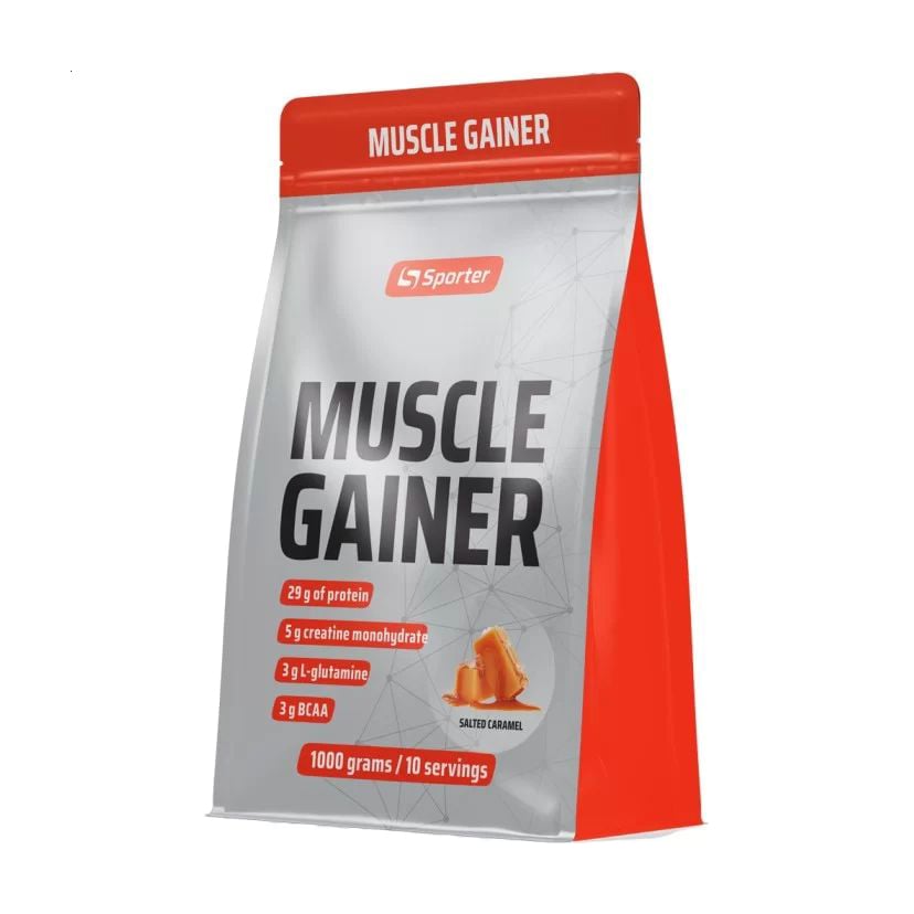 Гейнер Sporter Muscle Gainer Солона карамель, в порошку, 1 кг