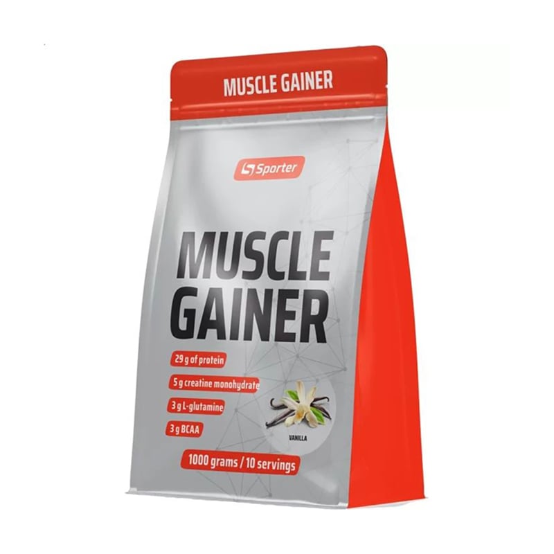 Гейнер Sporter Muscle Gainer Ваніль, в порошку, 1 кг