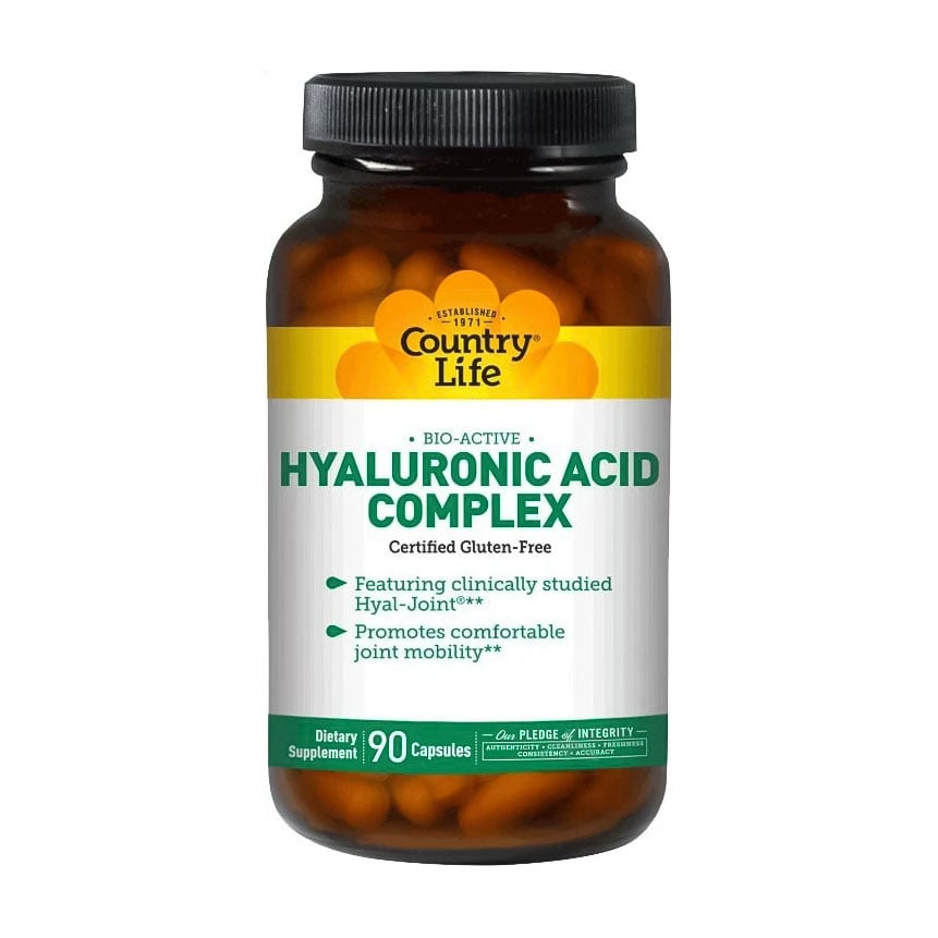 Гіалуронова кислота Country Life Hyaluronic Acid Complex, 90 капсул