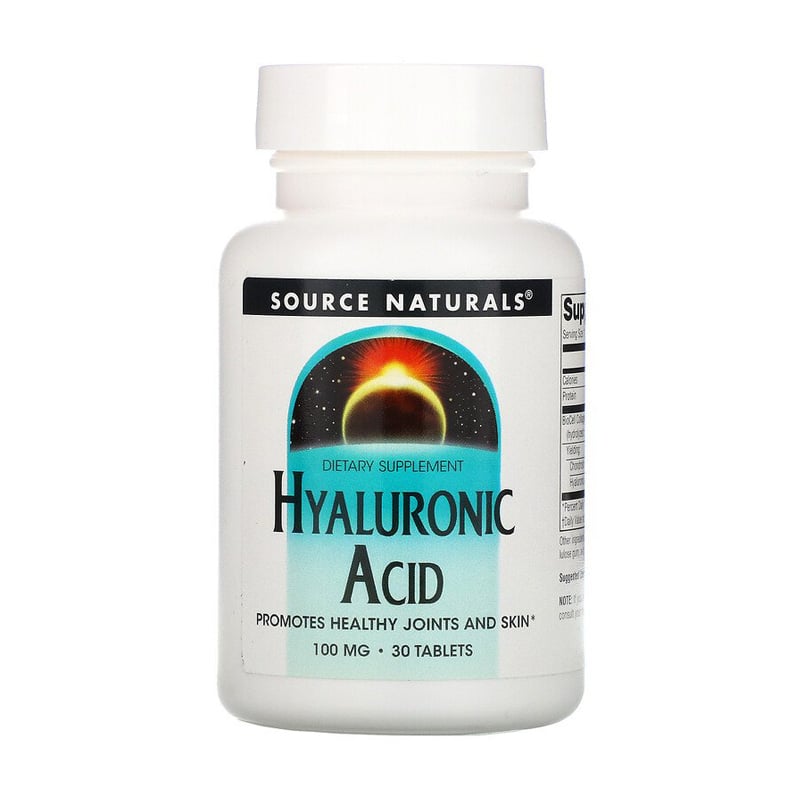 Гіалуронова кислота Source Naturals Hyaluronic Acid 100 мг, 30 таблеток