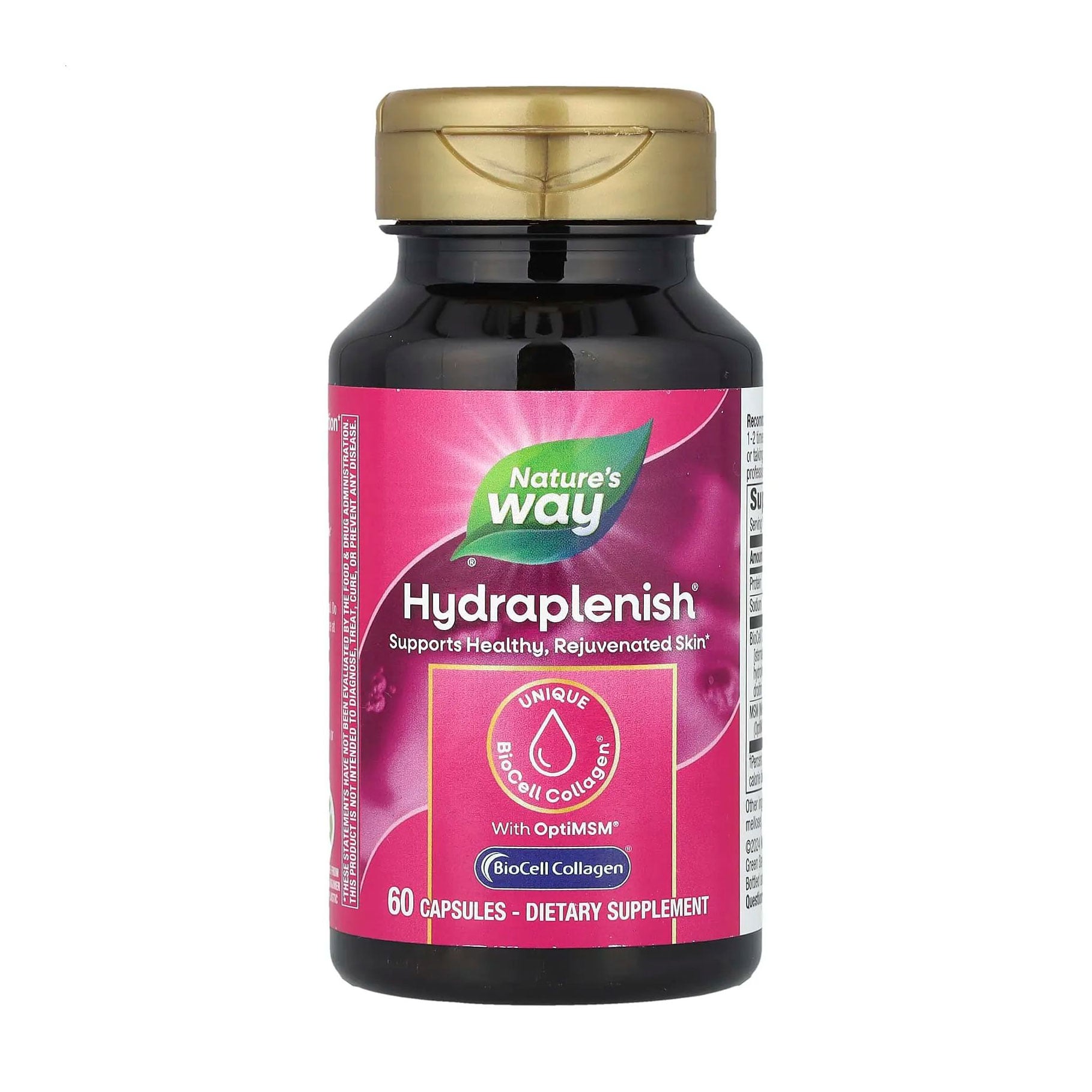 Гіалуронова кислота та МСМ Nature's Way Hydraplenish Hyaluronic Acid With MSM, 60 капсул