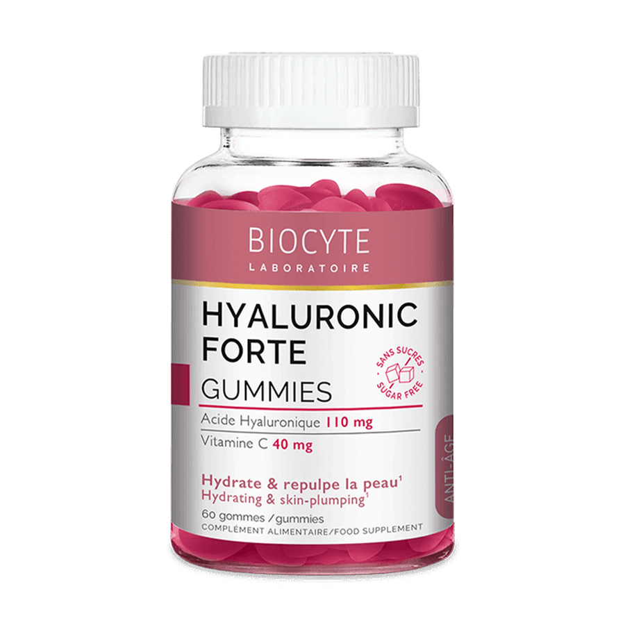Гіалуронова кислота та вітамін С Biocyte Hyaluronic Forte Gummies, 60 жувальних цукерок