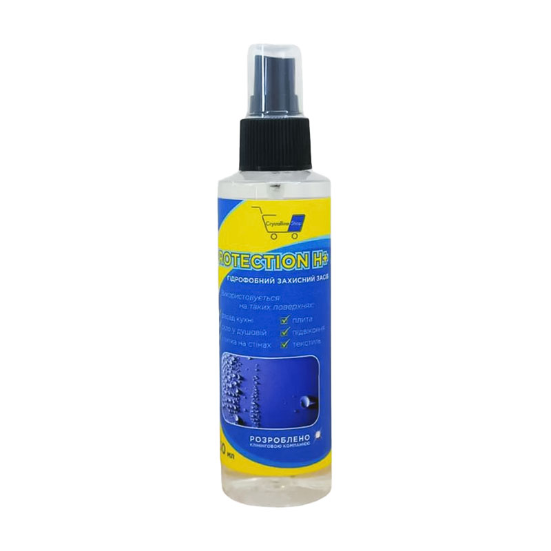 Гідрофобний засіб для захисту будь-яких поверхонь Crystalline Shop Protection H+, 150 мл