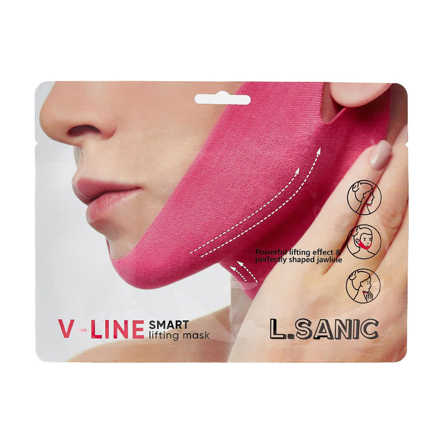 Гідрогелева ліфтінгова маска для моделювання овалу обличчя L.Sanic V-Line Smart Lifting Mask, 1 шт