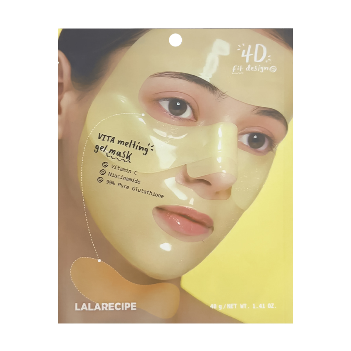 Гідрогелева маска для обличчя Lalarecipe VITA Melting Gel Mask з вітаміном С та ніацинамідом, 40 г