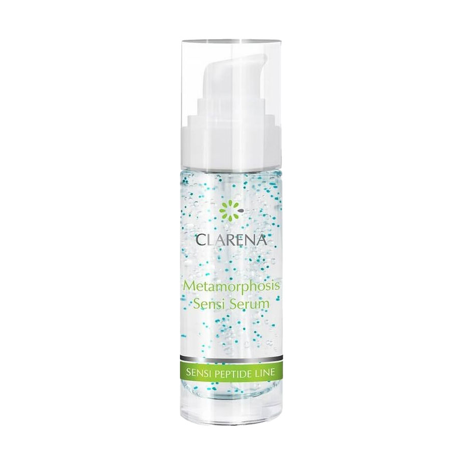 Гідрогелева та заспокійлива сироватка для обличчя Clarena Sensi Peptide Line Metamorphosis Sensi Serum з пептидами, 30 мл