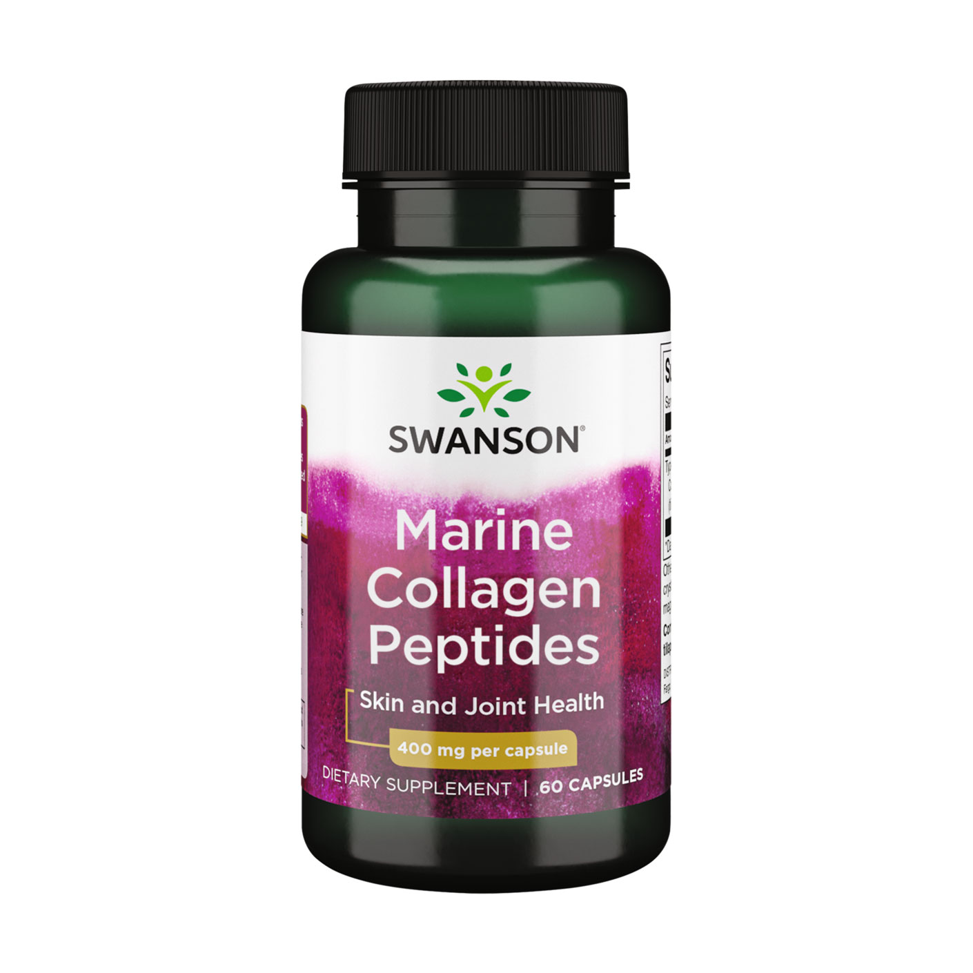 Гідролізований морський колаген типу I Swanson Type I Hydrolyzed Marine Collagen 400 мг, 60 капсул