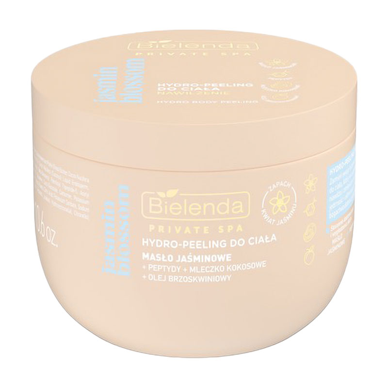 Гідрозволожувальнй пілінг для тіла Bielenda Private Spa Jasmin Blossom Hydro Body Peeling Квітучий жасмин, 300 г