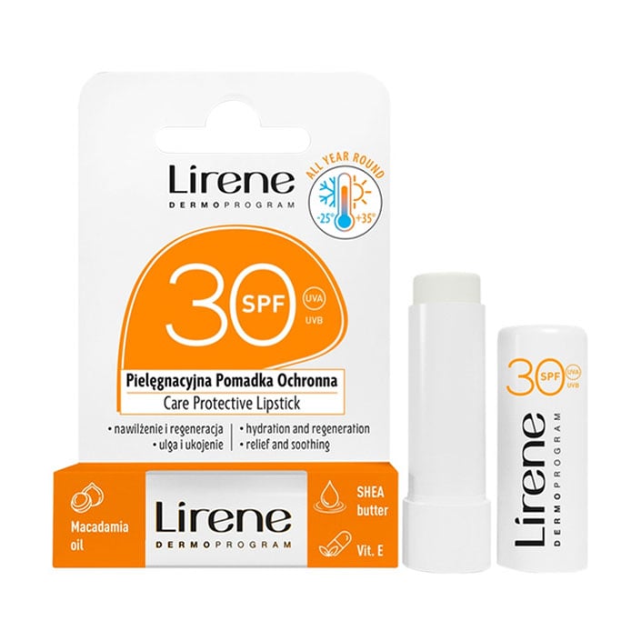 Гігієнічна помада для губ Lirene Care Protective Lipstick SPF 30, 4.6 г