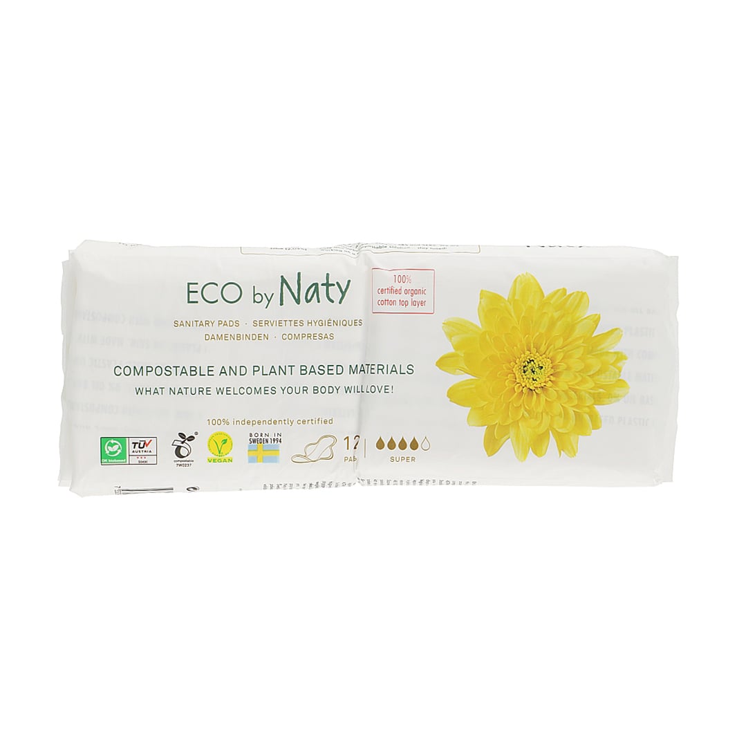 Гігієнічні еко-прокладки ECO by Naty Super, 12 шт