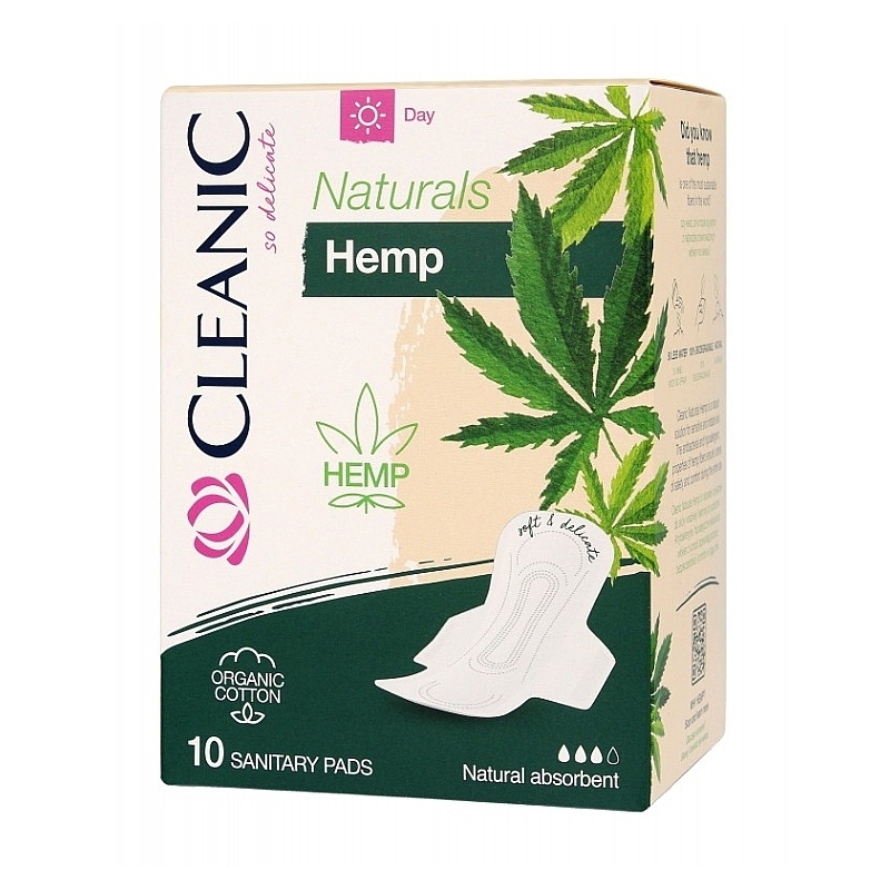 Гігієнічні прокладки денні Cleanic Naturals Hemp, 10 шт