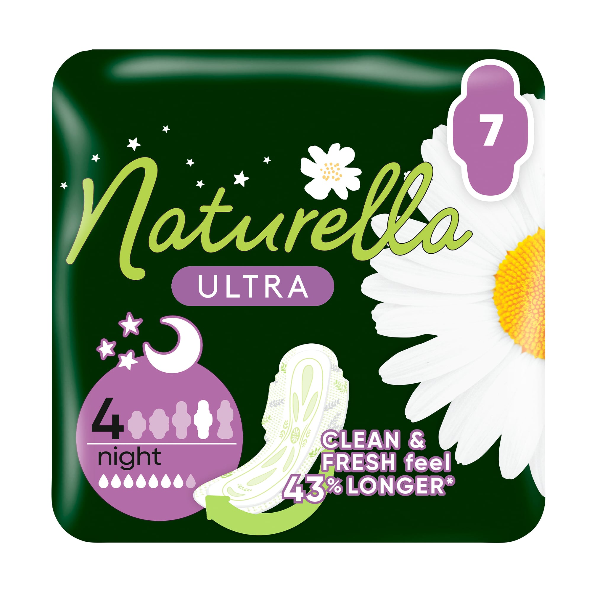 Гігієнічні прокладки NATURELLA Ultra Night розмір 4, 7 шт