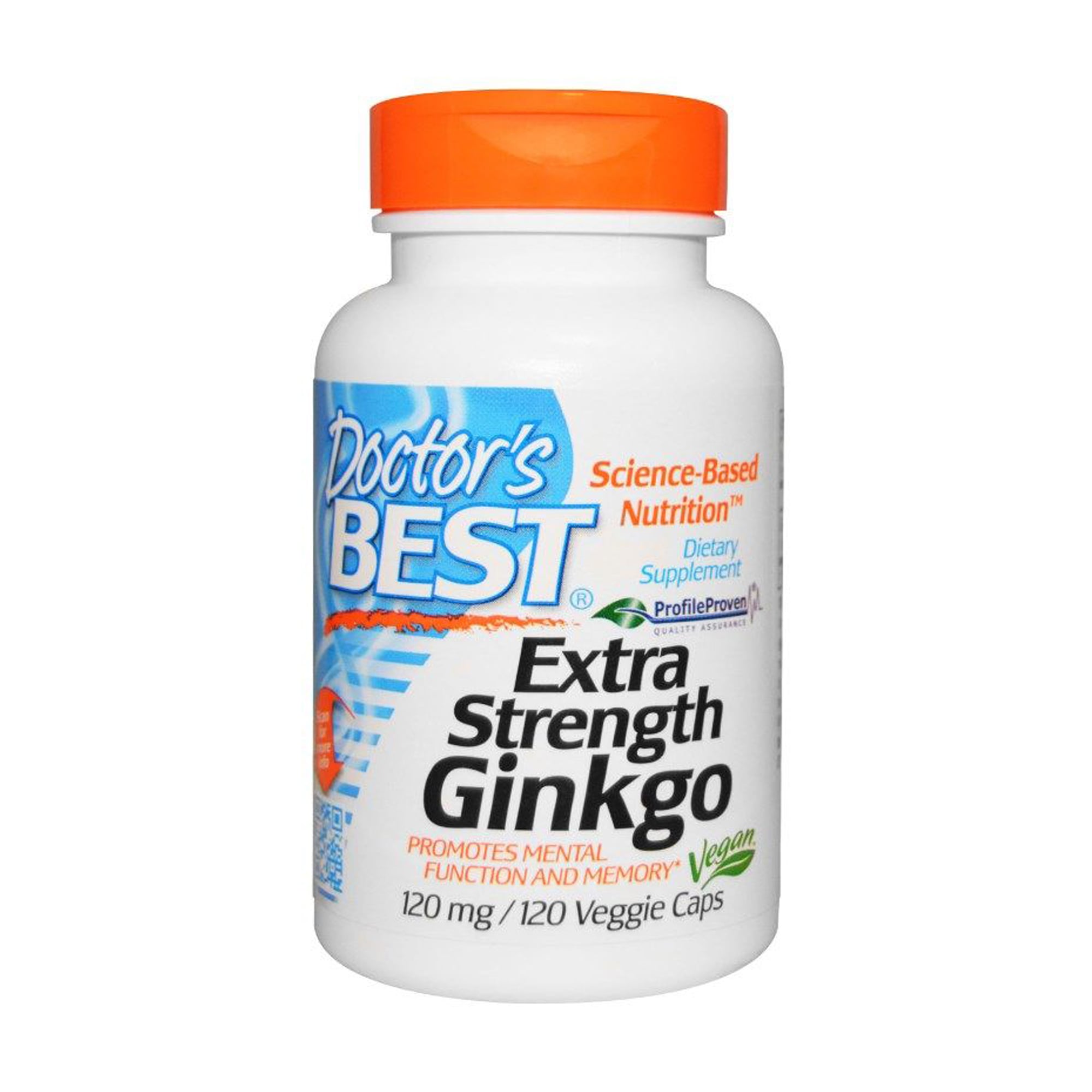Гінкго білоба Doctor's Best Extra Strength Ginkgo 120 мг, 120 веганських капсул