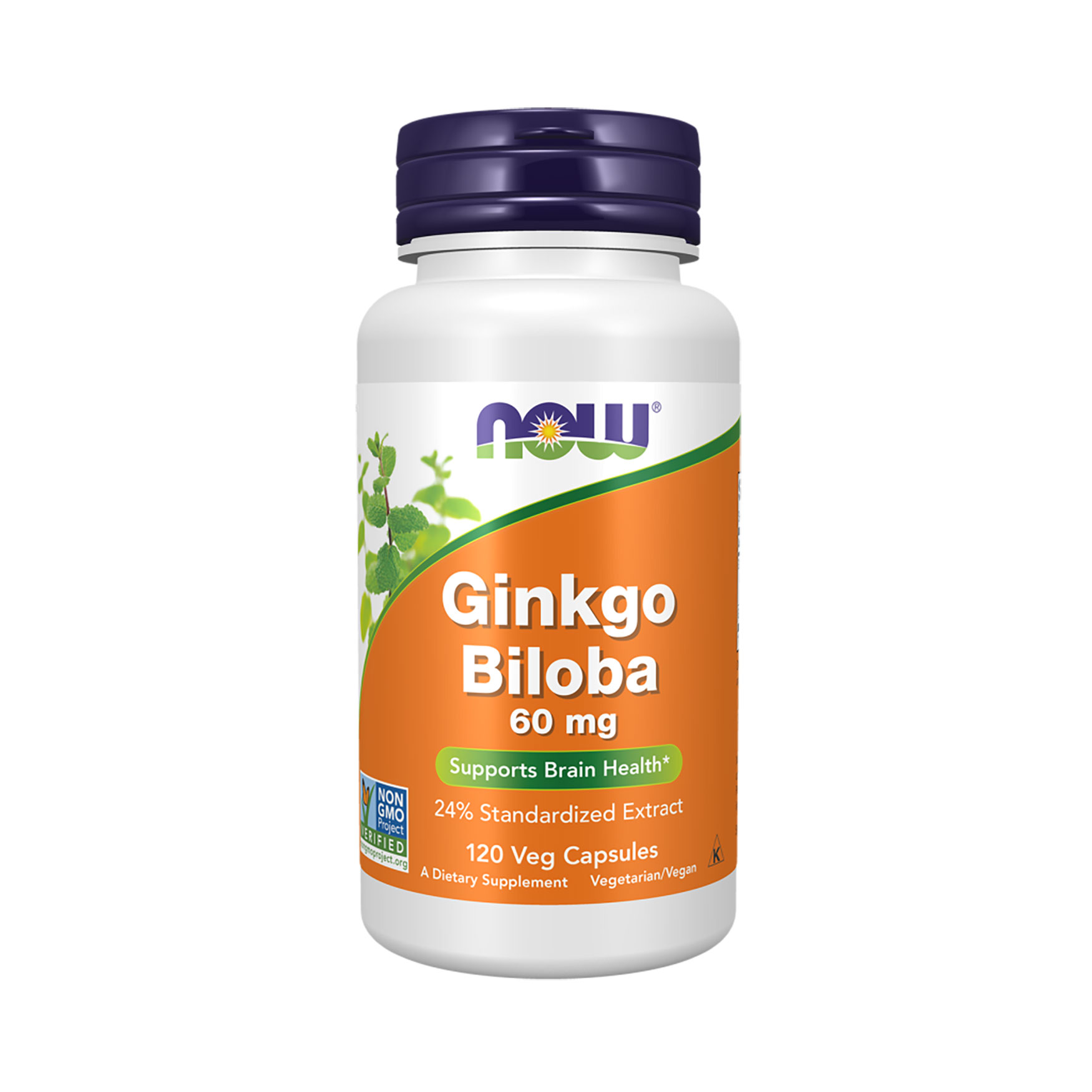 Гінкго Білоба NOW Foods Ginkgo Biloba 60 мг, 120 капсул