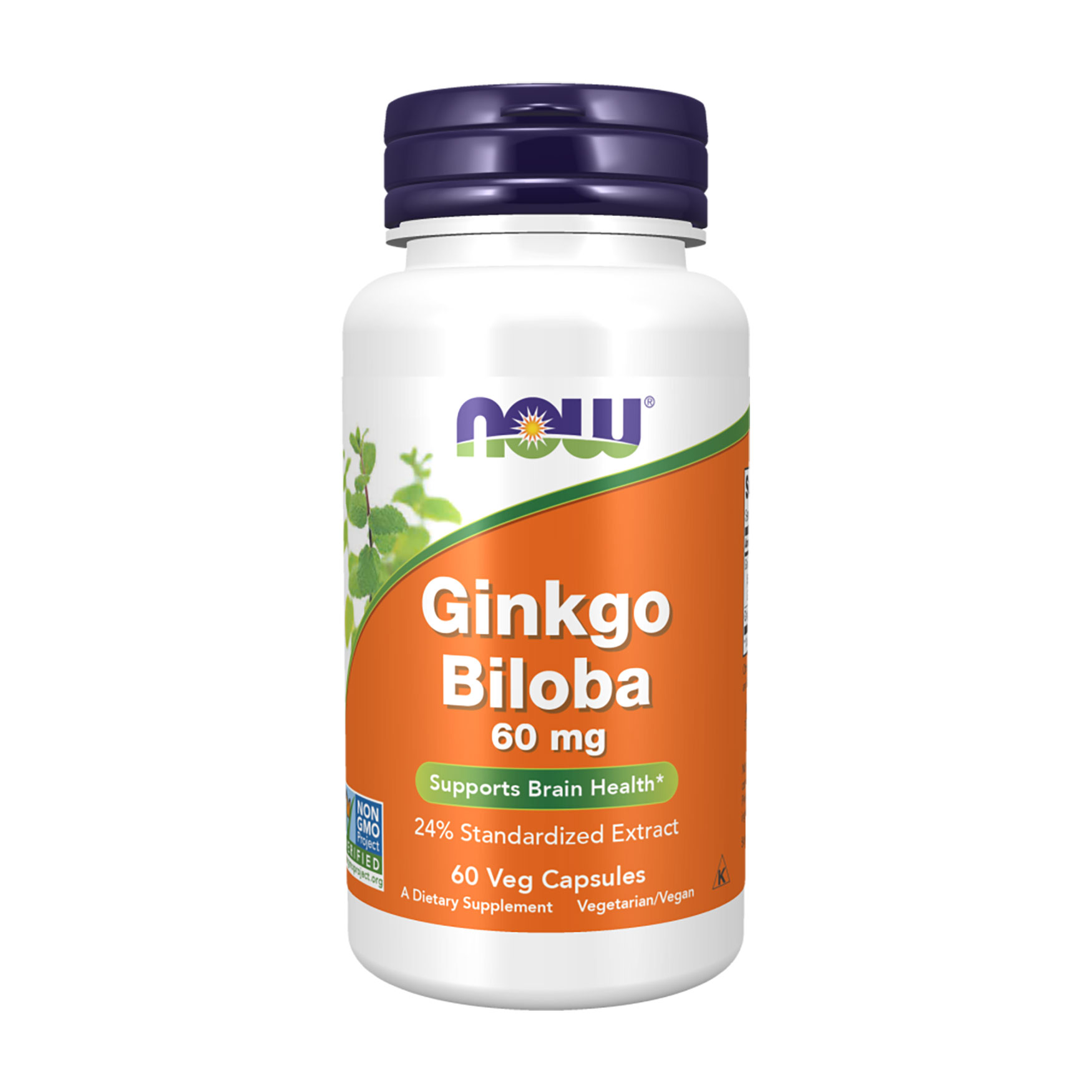 Гінкго Білоба NOW Foods Ginkgo Biloba 60 мг, 60 капсул