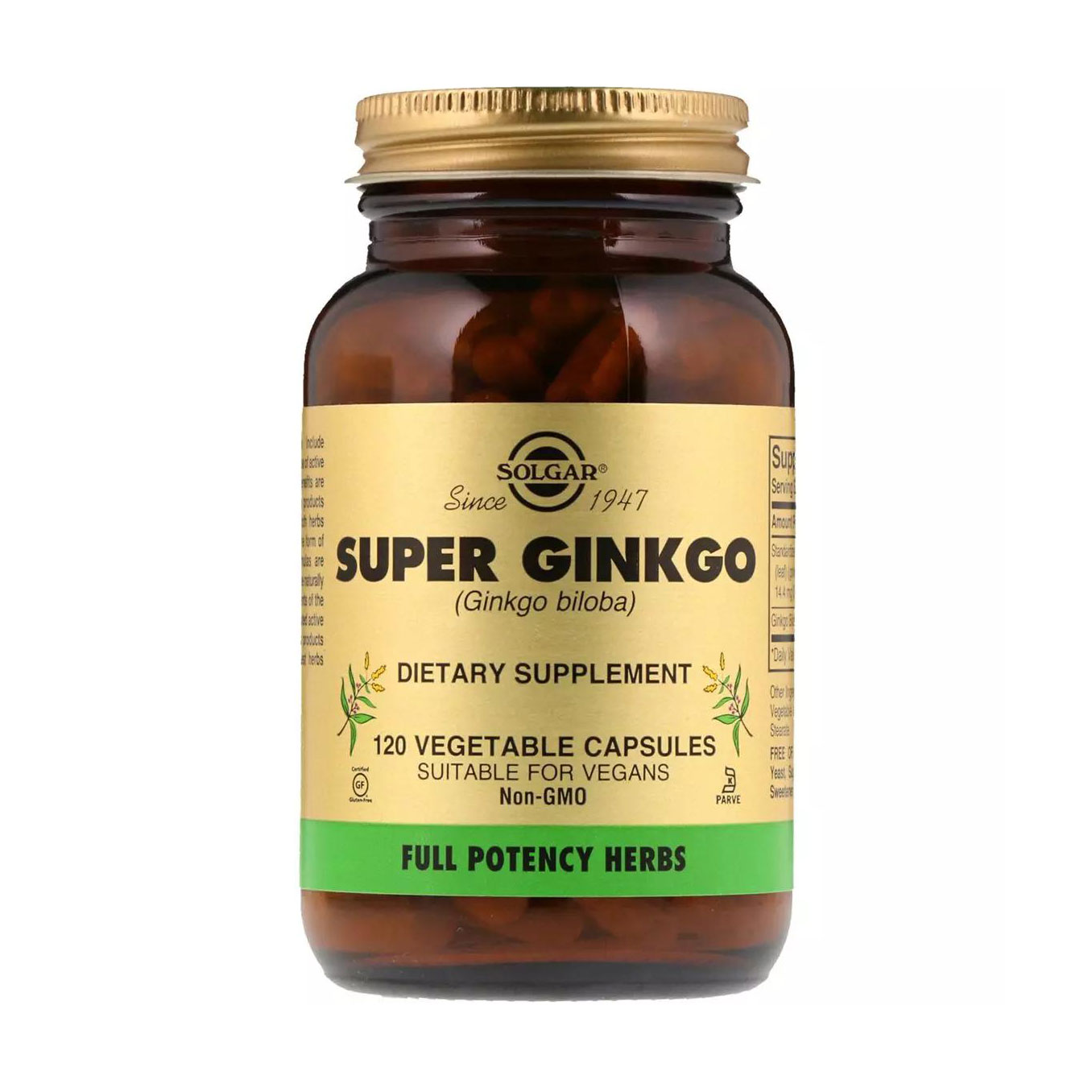 Гінкго білоба Solgar Super Ginkgo Biloba, 120 капсул