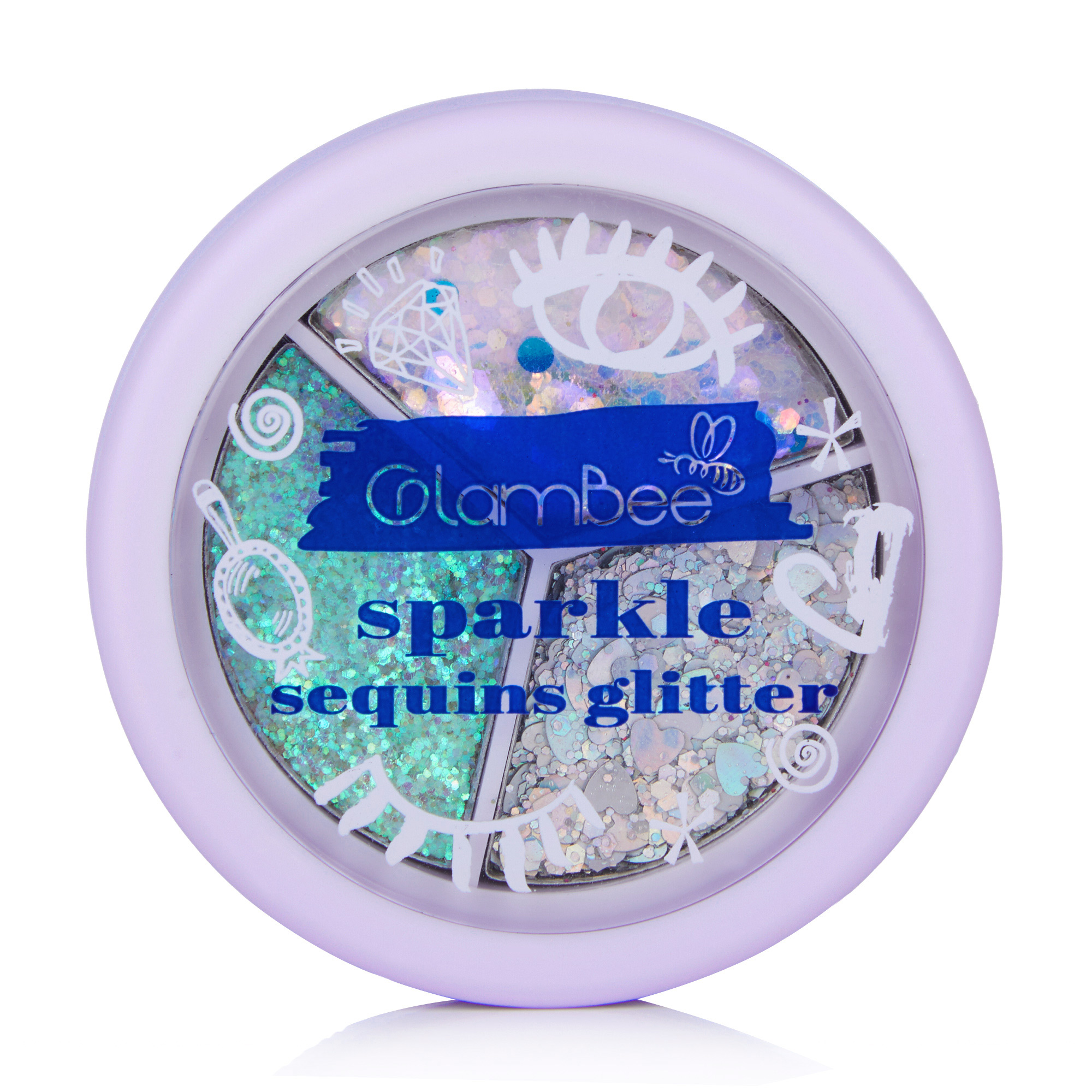 Глітер для обличчя GlamBee Sparkle Тріо тон 01, 1.5 г