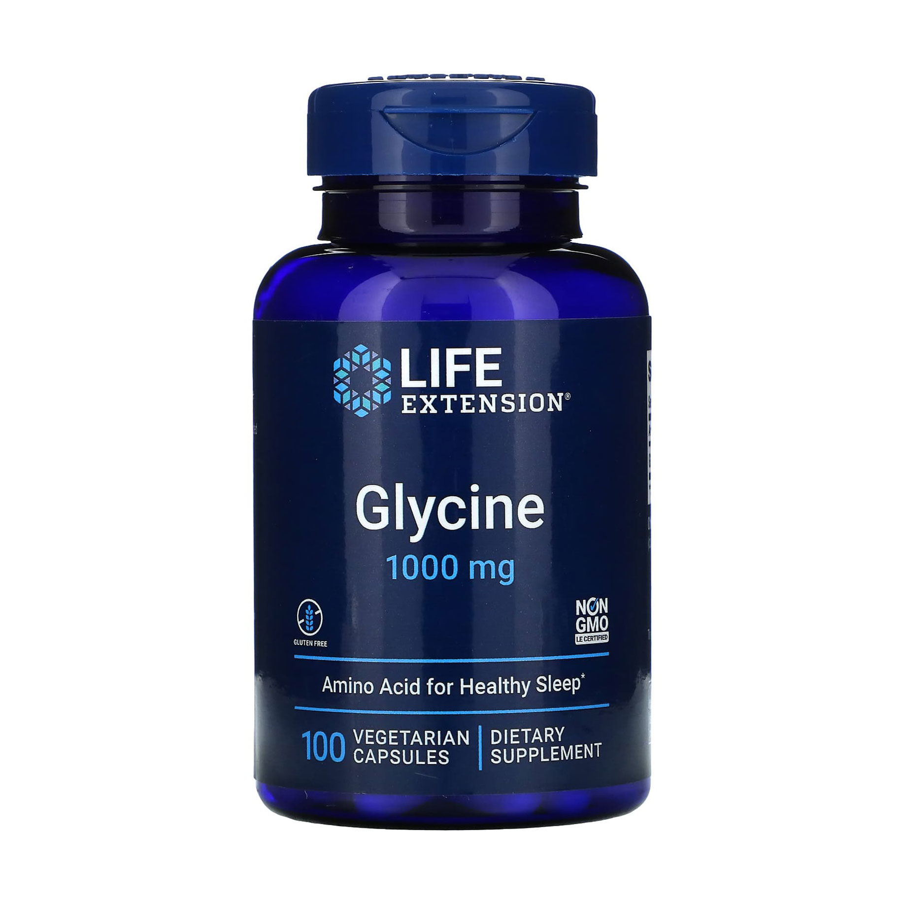Гліцин Life Extension Glycine 1000 мг, 100 вегетаріанських капсул